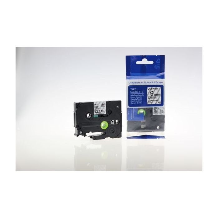 TZ121-Brother TZ-121 NOIR/CLAIR 9mm compatible