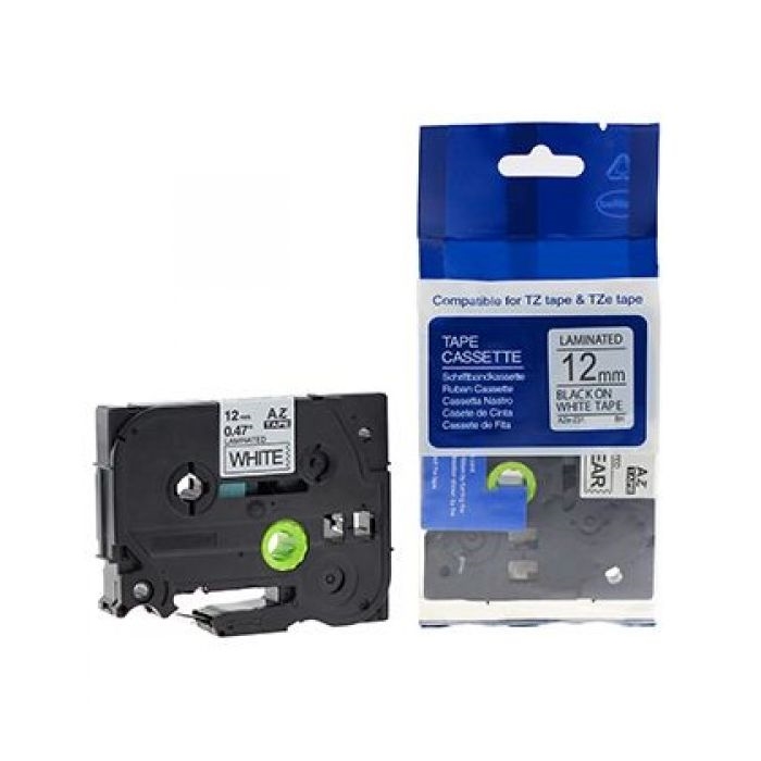 TZ231-Brother TZ-231 NOIR/BLANC 12mm compatible