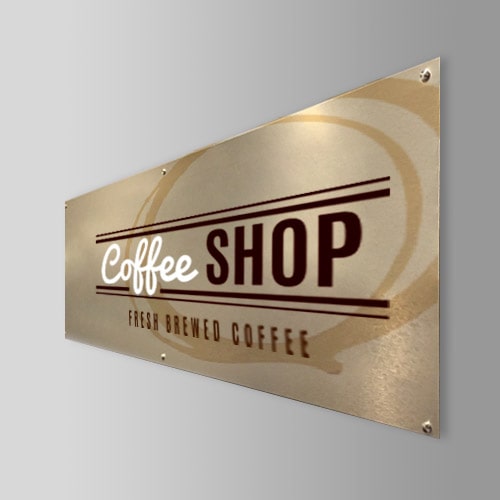 Brushed Aluminum Signs