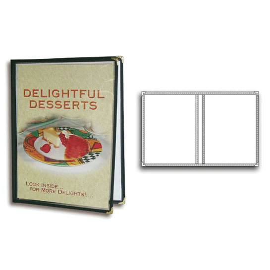 Clear Menu Cover 8.5x11