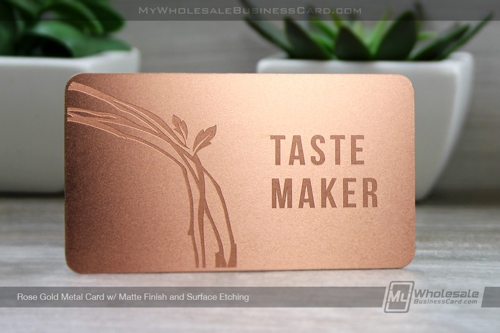 Rose Gold Metal Business Cards
