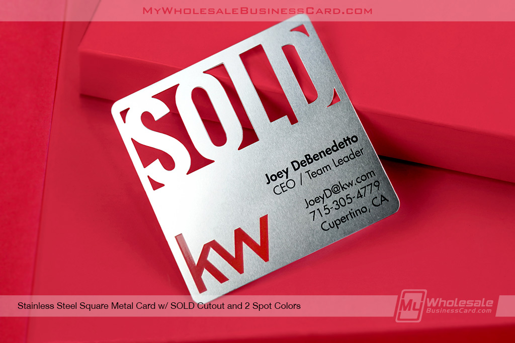 Square Metal Business Cards
