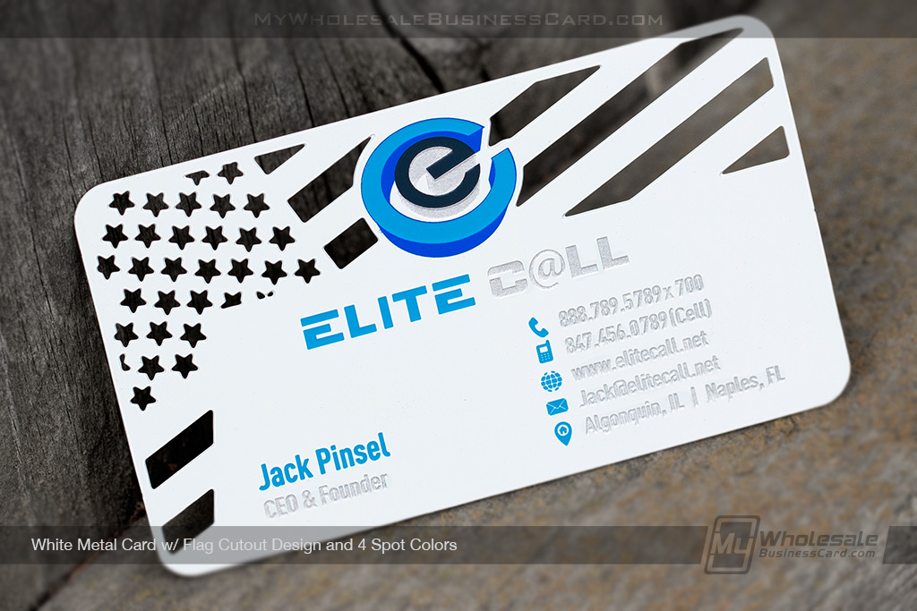 White Metal Business Cards