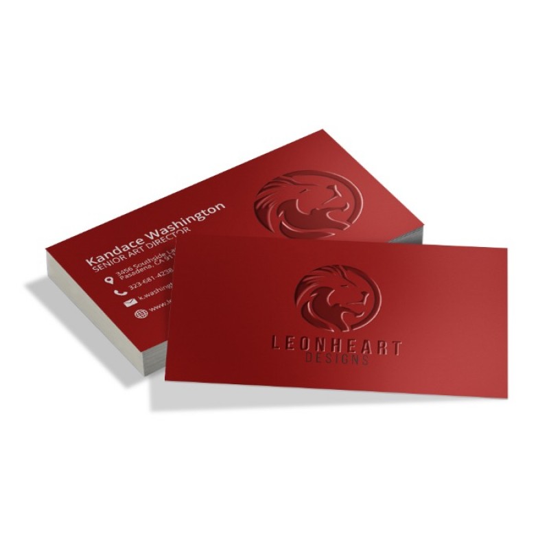 Raised Spot UV Suede Business Cards