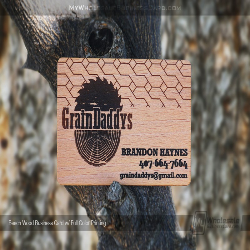 Beech Wood Business Cards