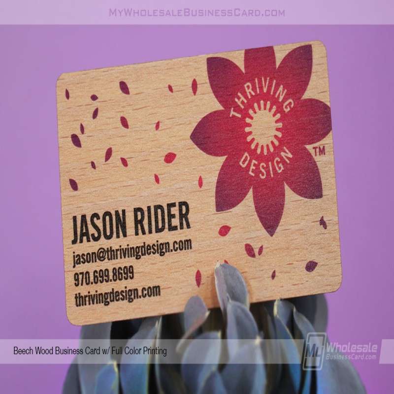 Beech Wood Business Cards