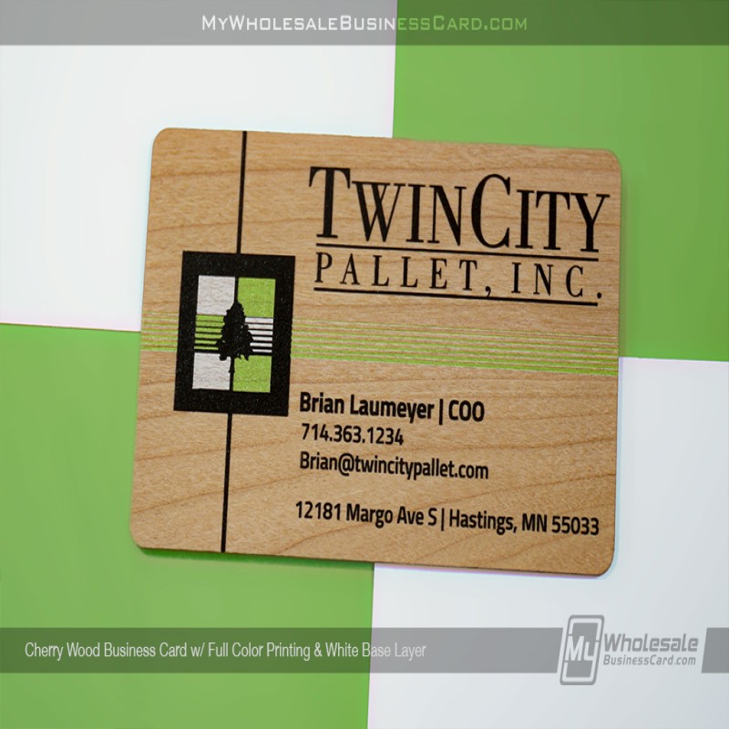 Cherry Wood Business Cards