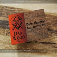Black Walnut Wood Business Cards_1